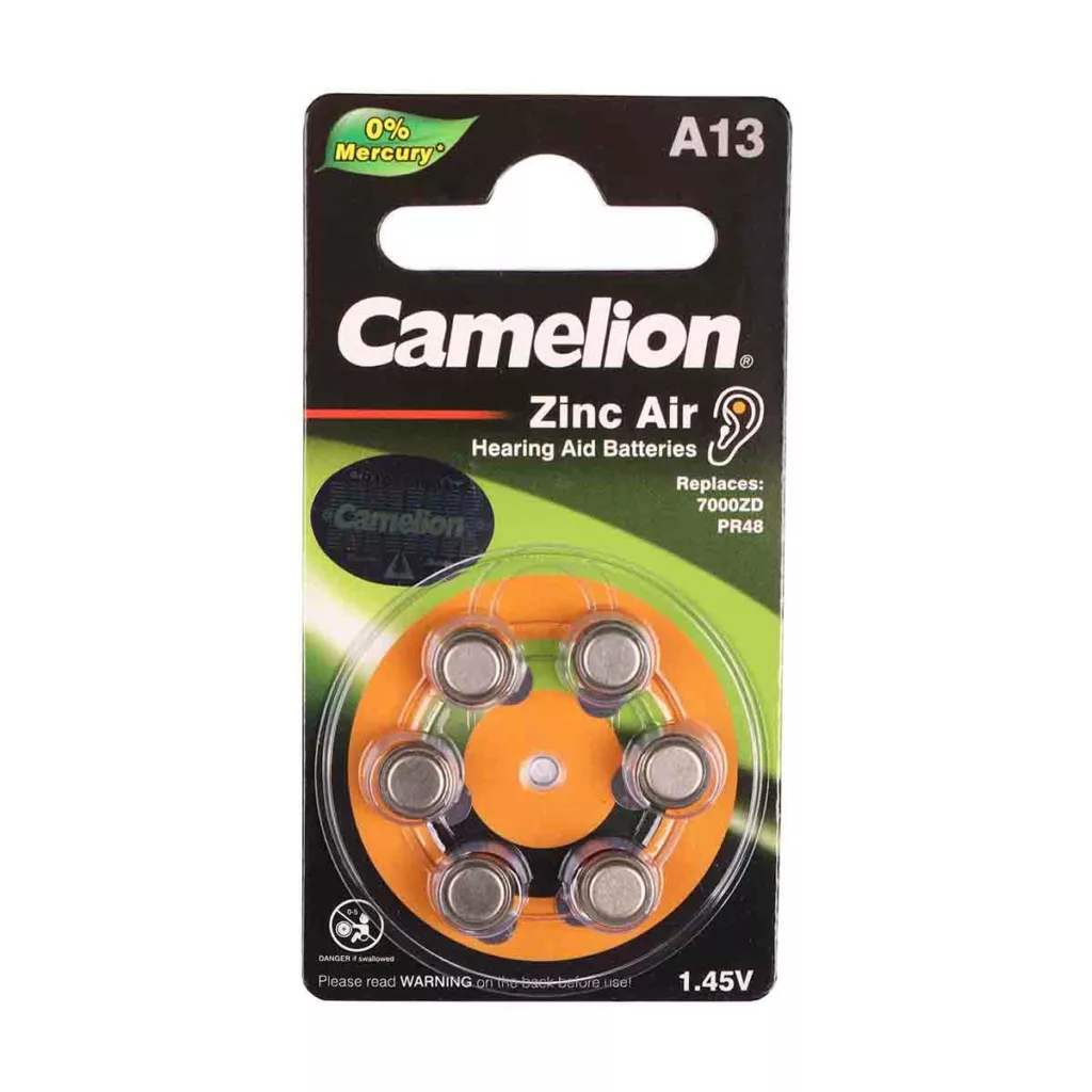 باتری سمعک کملیون مدل 13 بسته 6 عددی