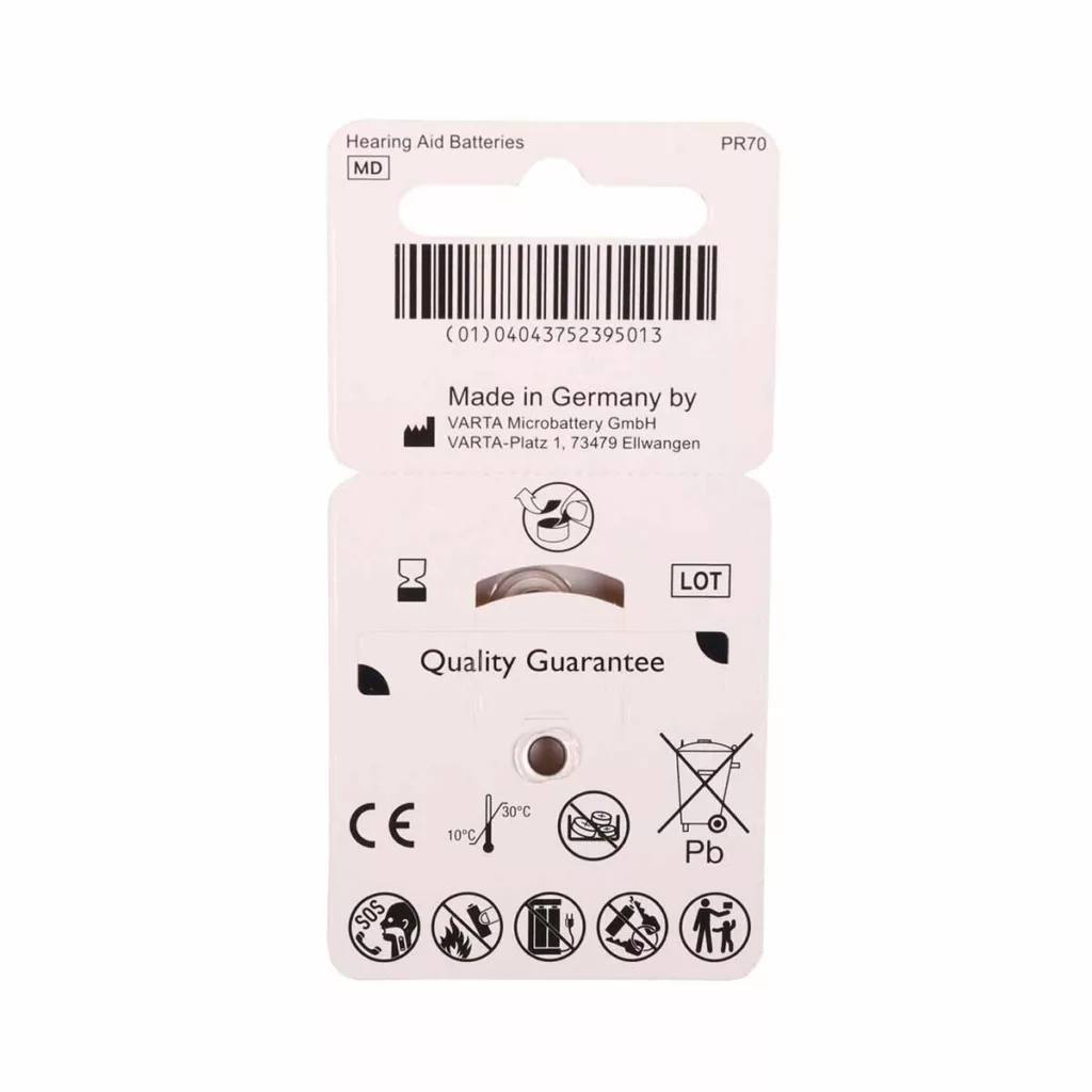 باتری سمعک اکو پلاس کد 10 بسته 6 عددی