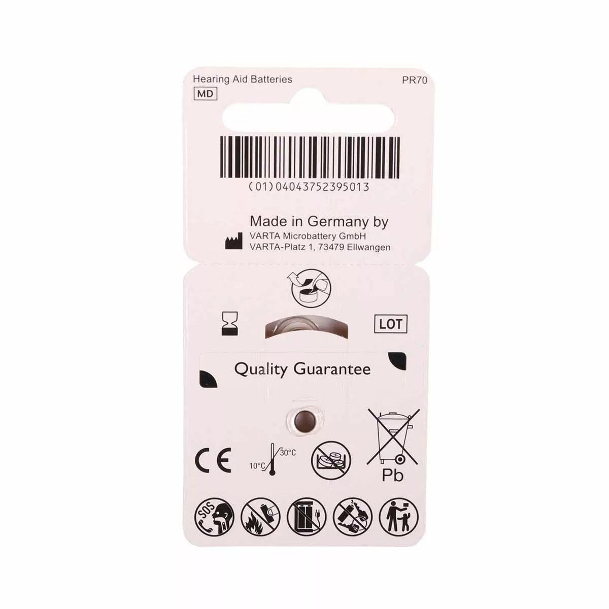 باتری سمعک اکو پلاس کد 10 بسته 6 عددی