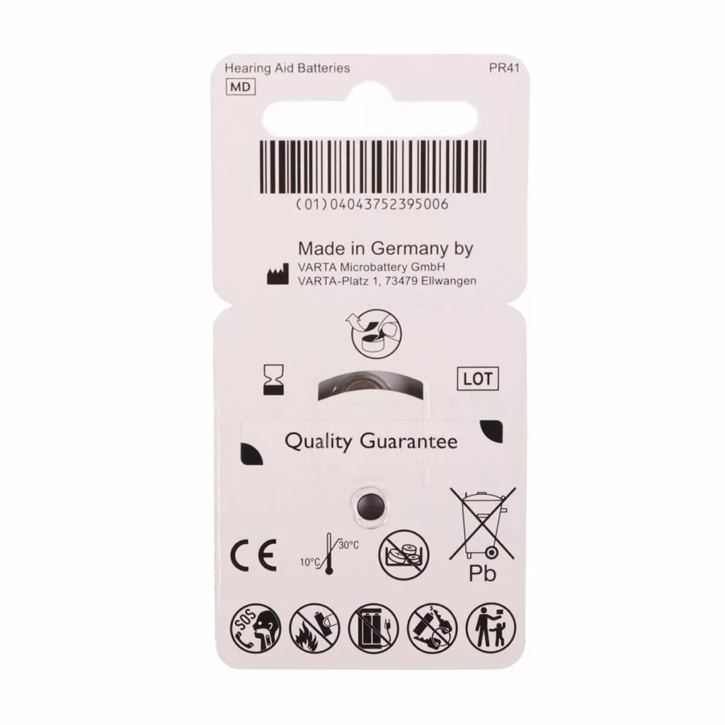 باتری سمعک اکو پلاس کد 312 بسته 6 عددی