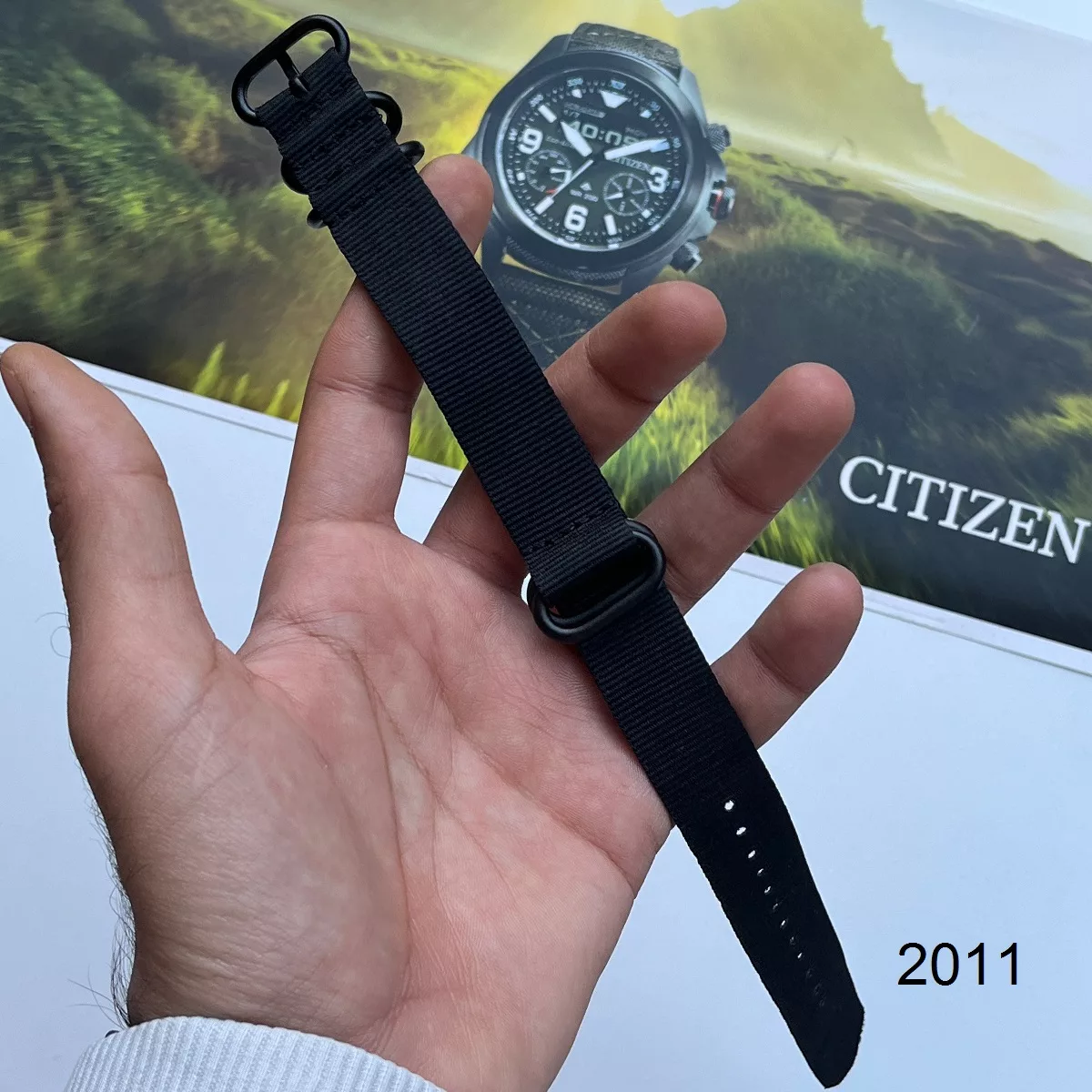 بند نیتو برزنتی مشکی سایز 20mm کد 2011