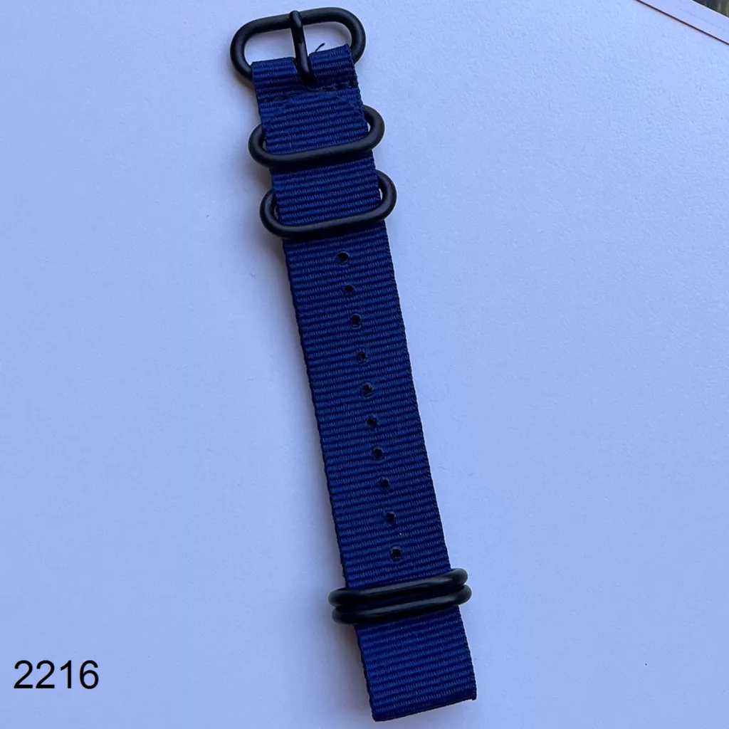 بند نیتو برزنتی سرمه ای سایز 22mm کد 2216