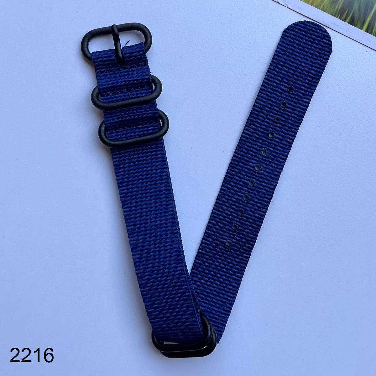 بند نیتو برزنتی سرمه ای سایز 22mm کد 2216