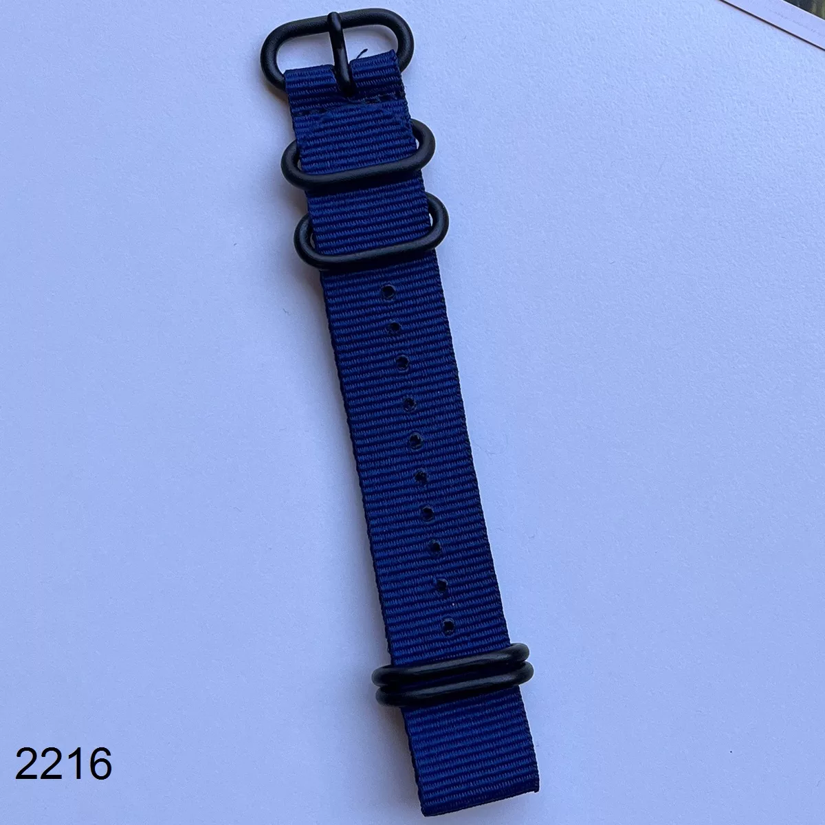 بند نیتو برزنتی سرمه ای سایز 22mm کد 2216