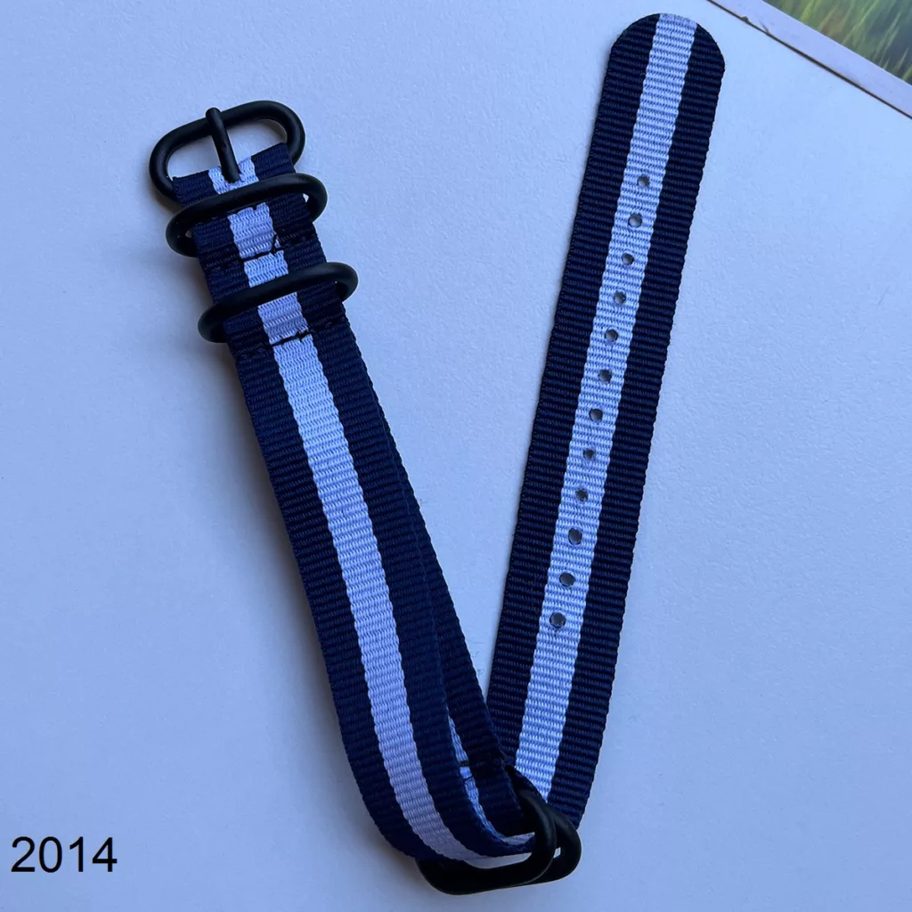 بند نیتو برزنتی سرمه ای سفید سایز 20mm کد 2014