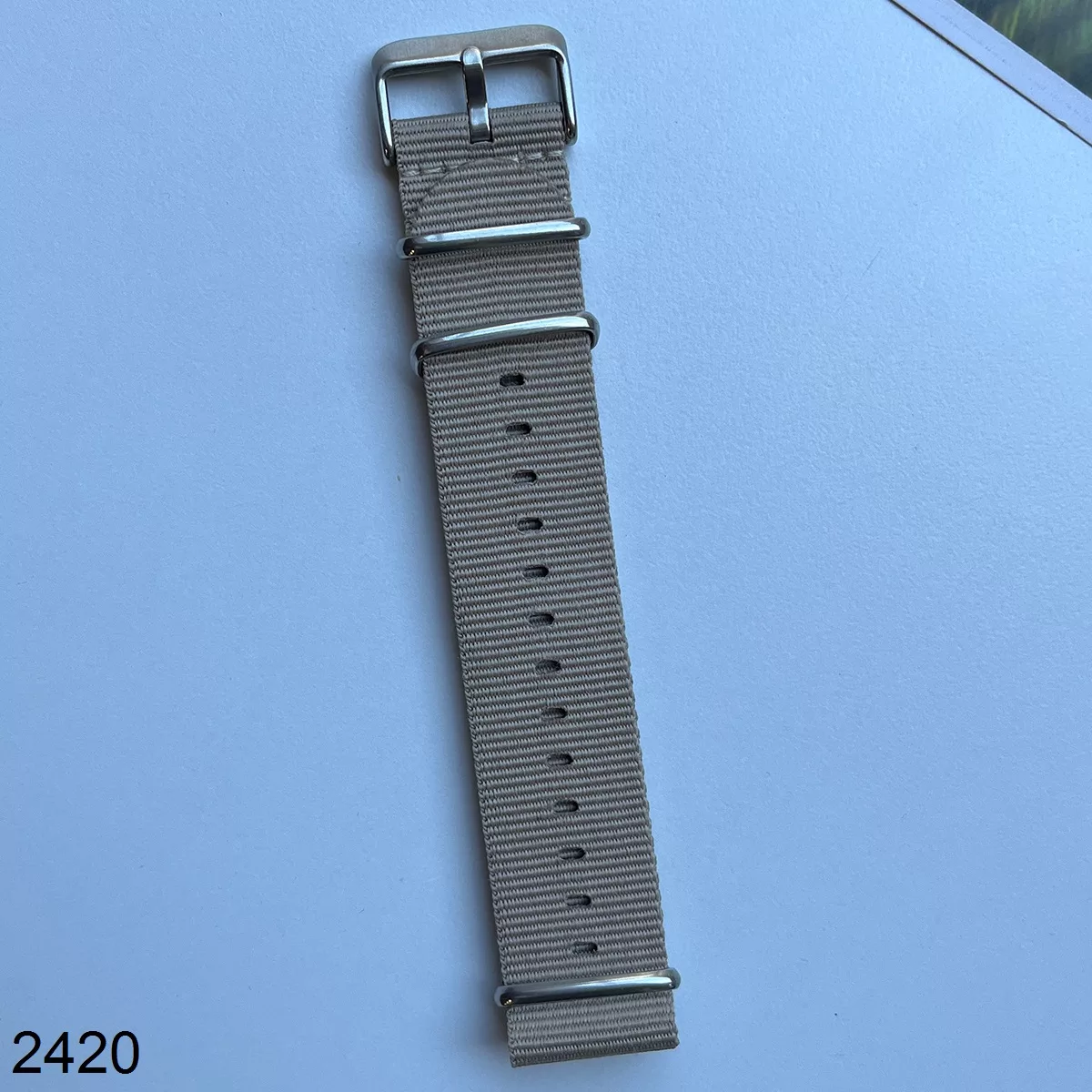 بند نیتو برزنتی کرم(خاکی) سایز 24mm کد 2420