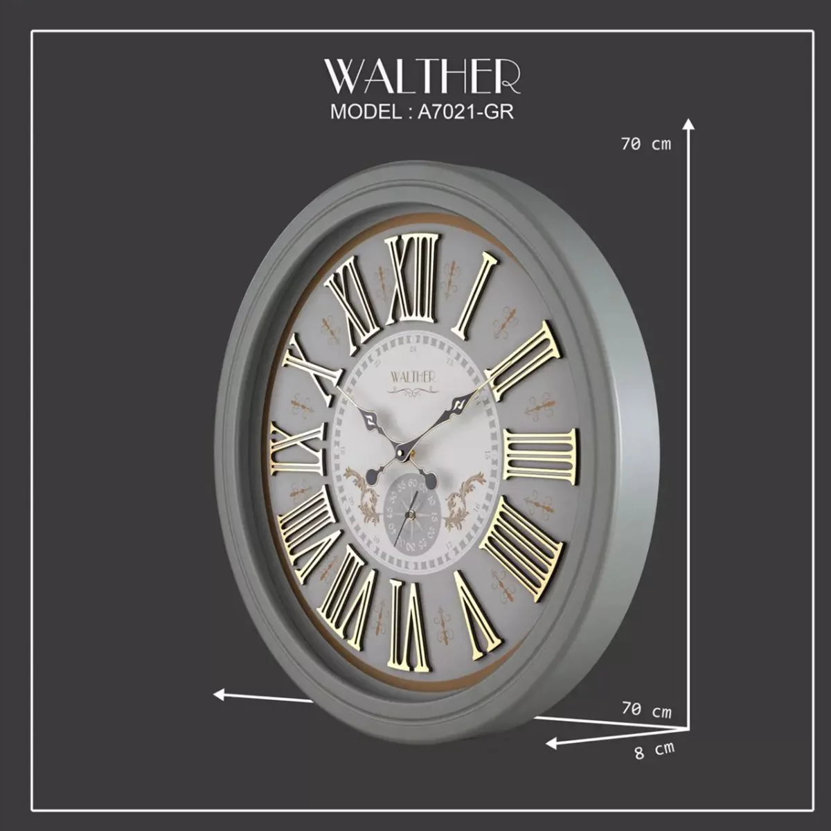 ساعت دیواری والتر WALTHER A7021GR