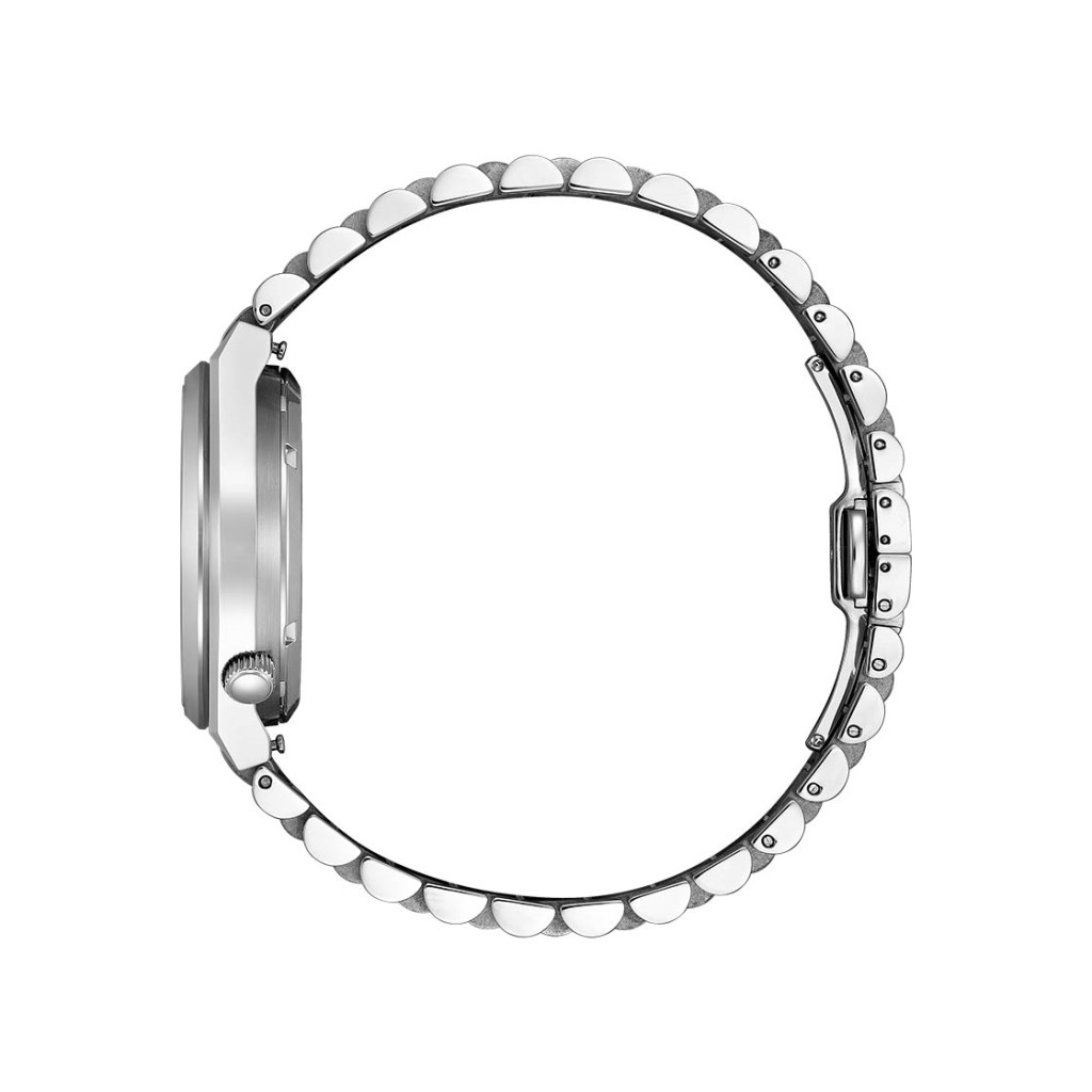 نمای روبرو ساعت سیتیزن تسویوسا با صفحه سبز زیتونی بافت دار