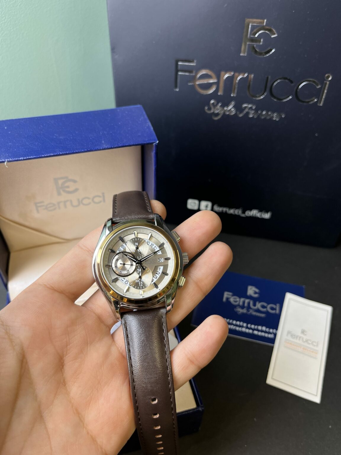 نمای جانبی ساعت FERRUCCI FCF 03308FK.05 مردانه