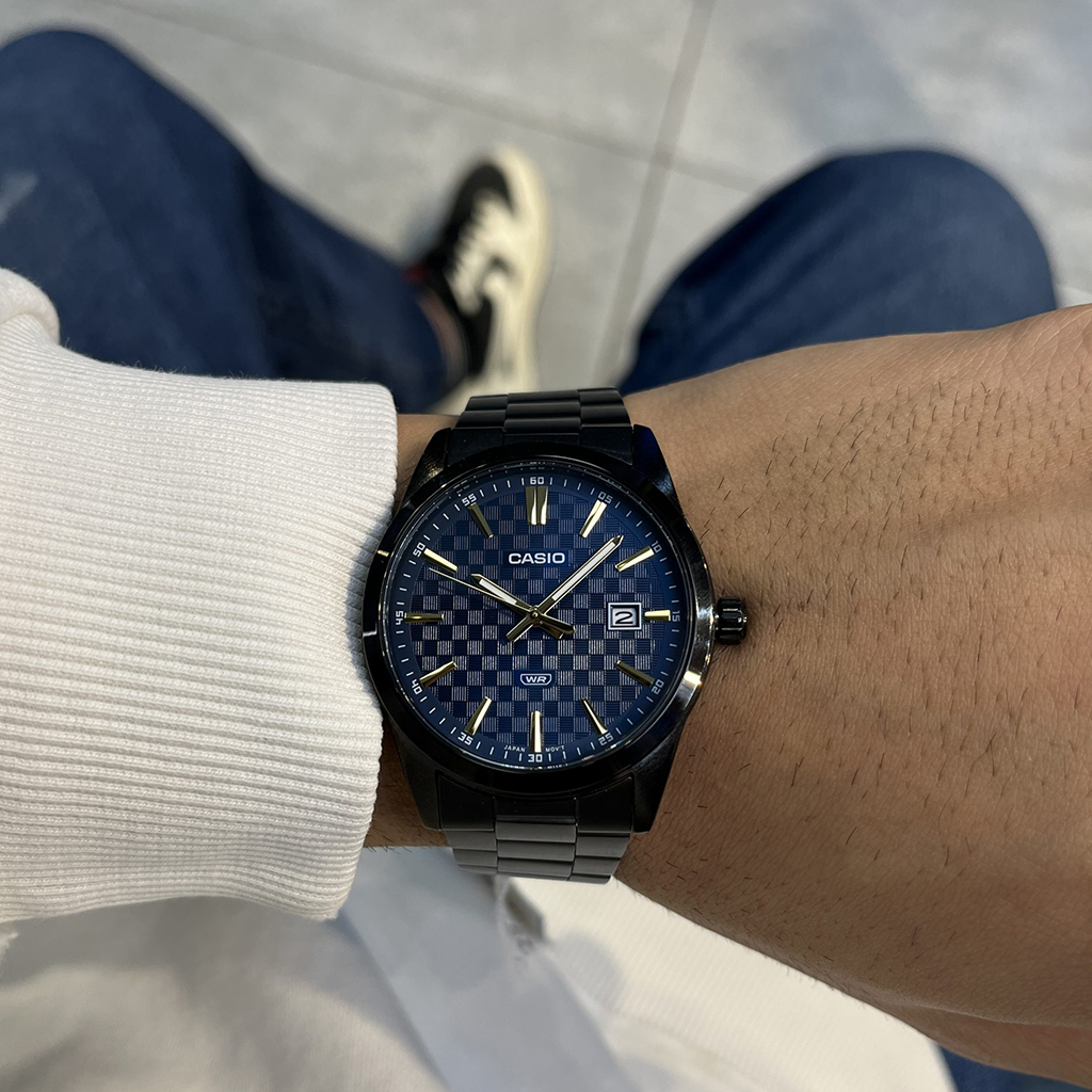 تصویر بند و قفل ساعت کاسیو مدل MTP-VD03B-2A