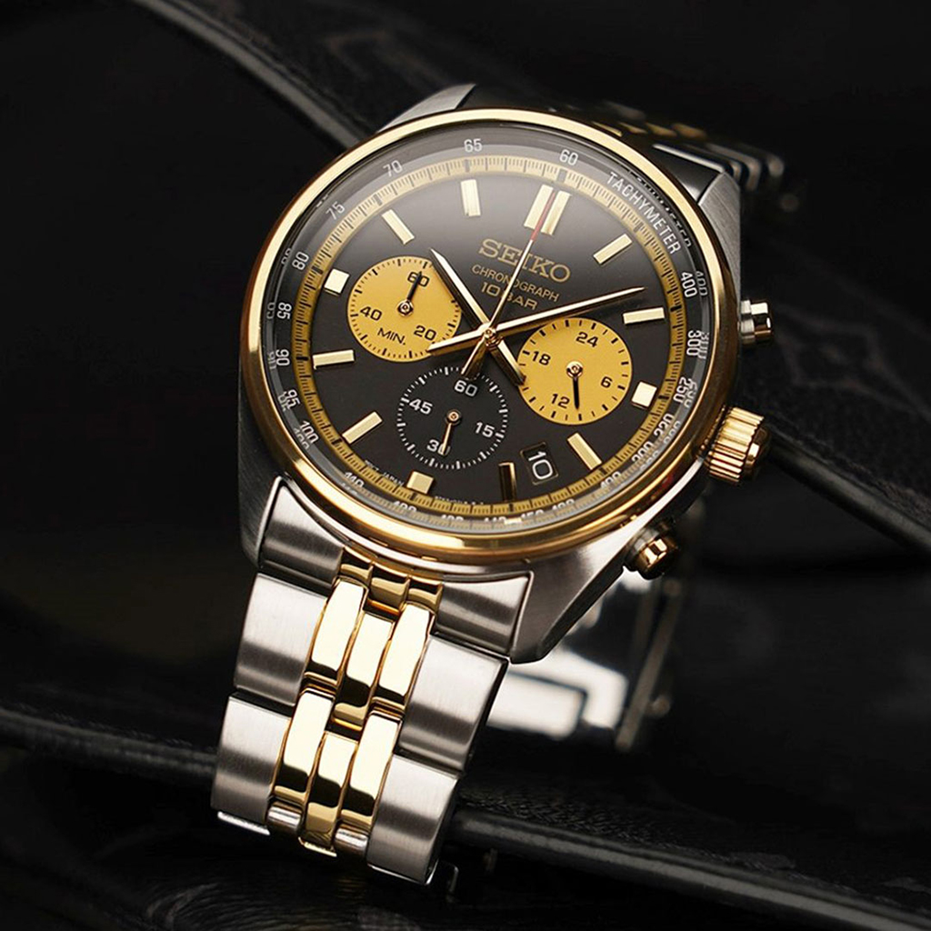 نمای نزدیک صفحه ساعت سه موتوره سیکو SSB430P1