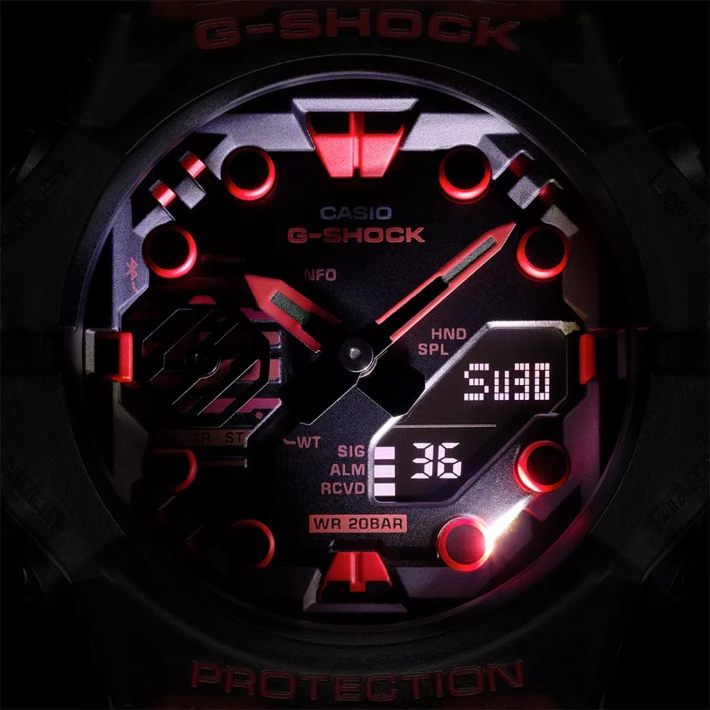 نمای دستبندی و قفل ساعت G-SHOCK مردانه GA-B001G-1A